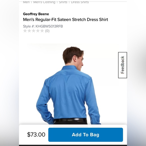 2,Geoffrey Beene Sateen Shirt in Lavender and  blue size Large - Picture 10 of 10